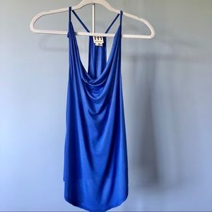 Haute Hippie Cowl-Neck Racerback Modal Tank Top